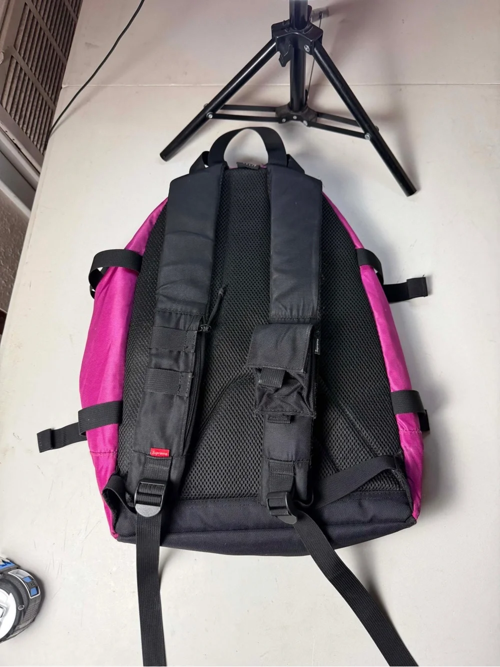 Supreme 19AW Backpack Rucksack Bag Magenta Purple Pink Used LIFE-0